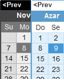 jQuery Calendars